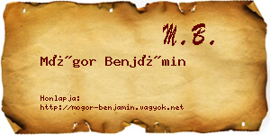 Mógor Benjámin névjegykártya