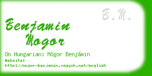 benjamin mogor business card