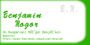 benjamin mogor business card